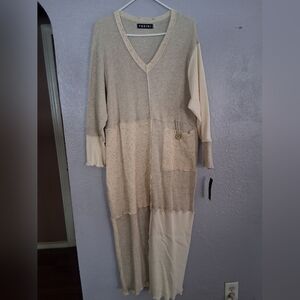 Fenini Vintage NWT Deadstock Midi/Maxi Colorblock Lagenlook Boho Dress 1X